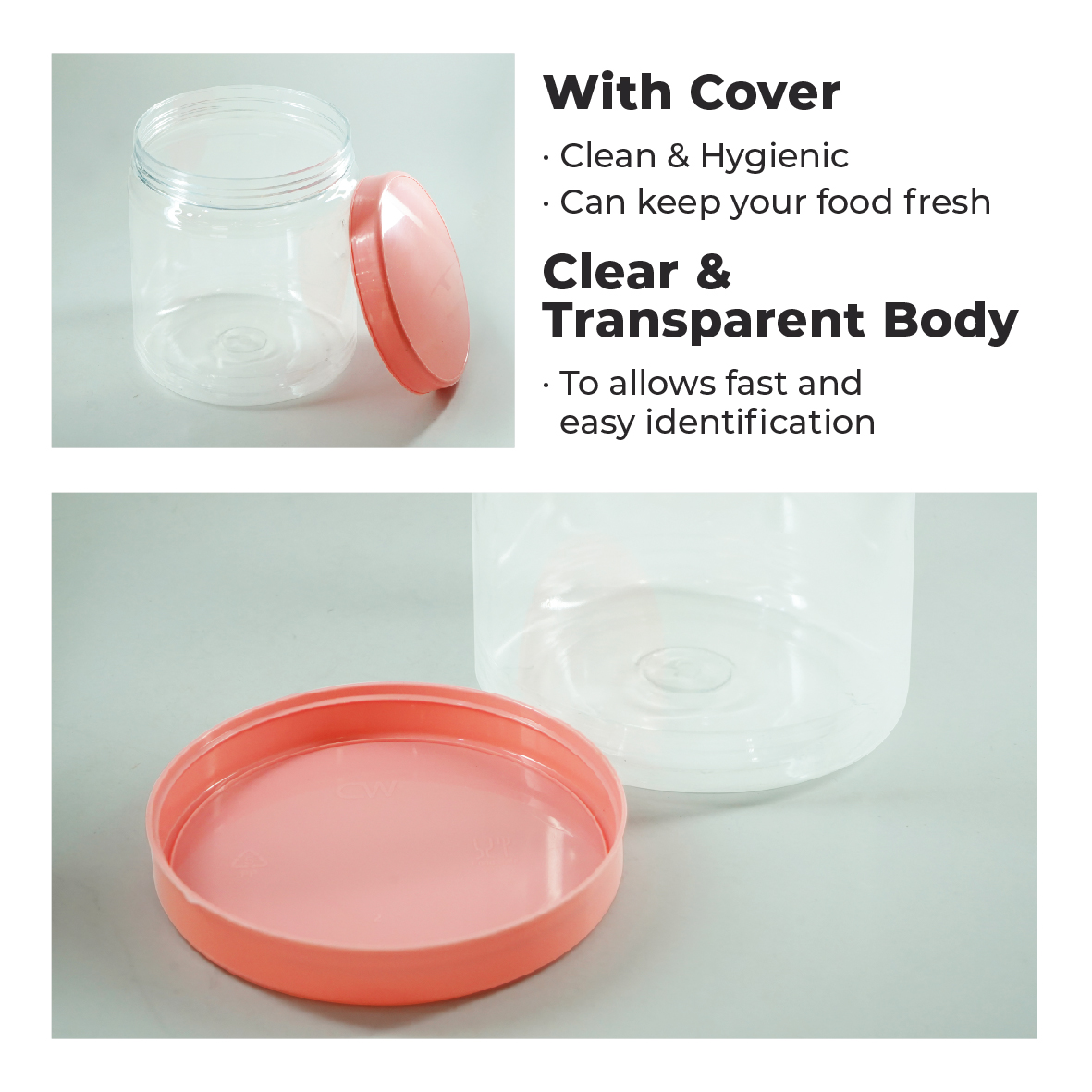 SUPERDEAL 1.5Ltr Biscuit Container,Cookie Plastic Pet Jar,Candy Jar, Biskut Bekas,Balang Biskut,Balang Kuih Raya,AL-1018 - Image 3