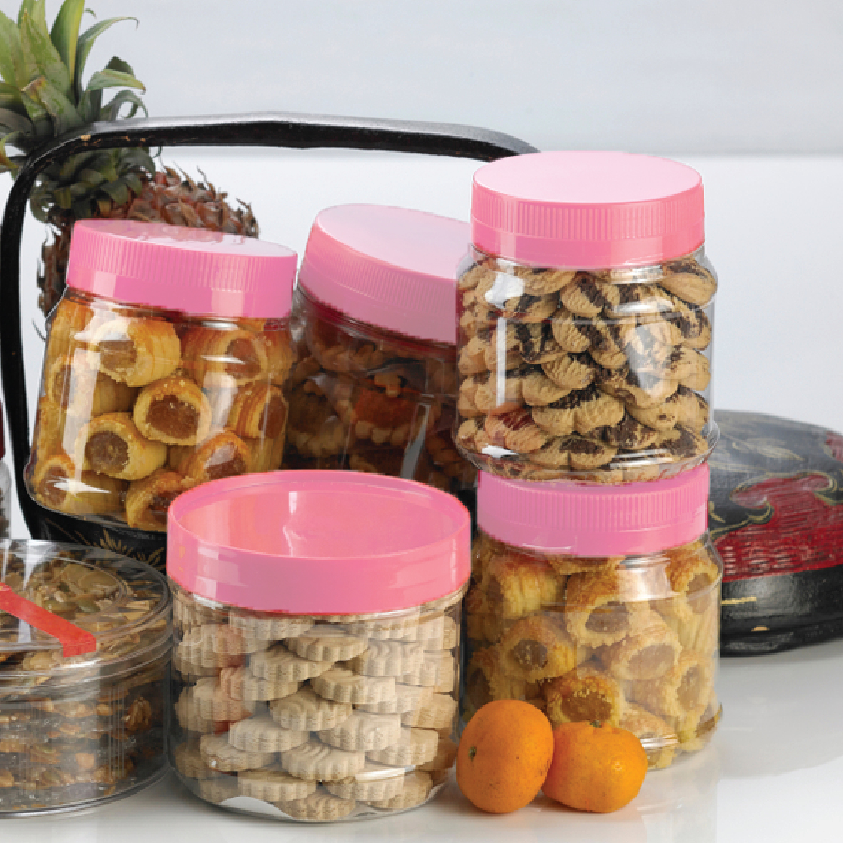 SUPERDEAL 1.5Ltr Biscuit Container,Cookie Plastic Pet Jar,Candy Jar, Biskut Bekas,Balang Biskut,Balang Kuih Raya,AL-1018 - Image 4