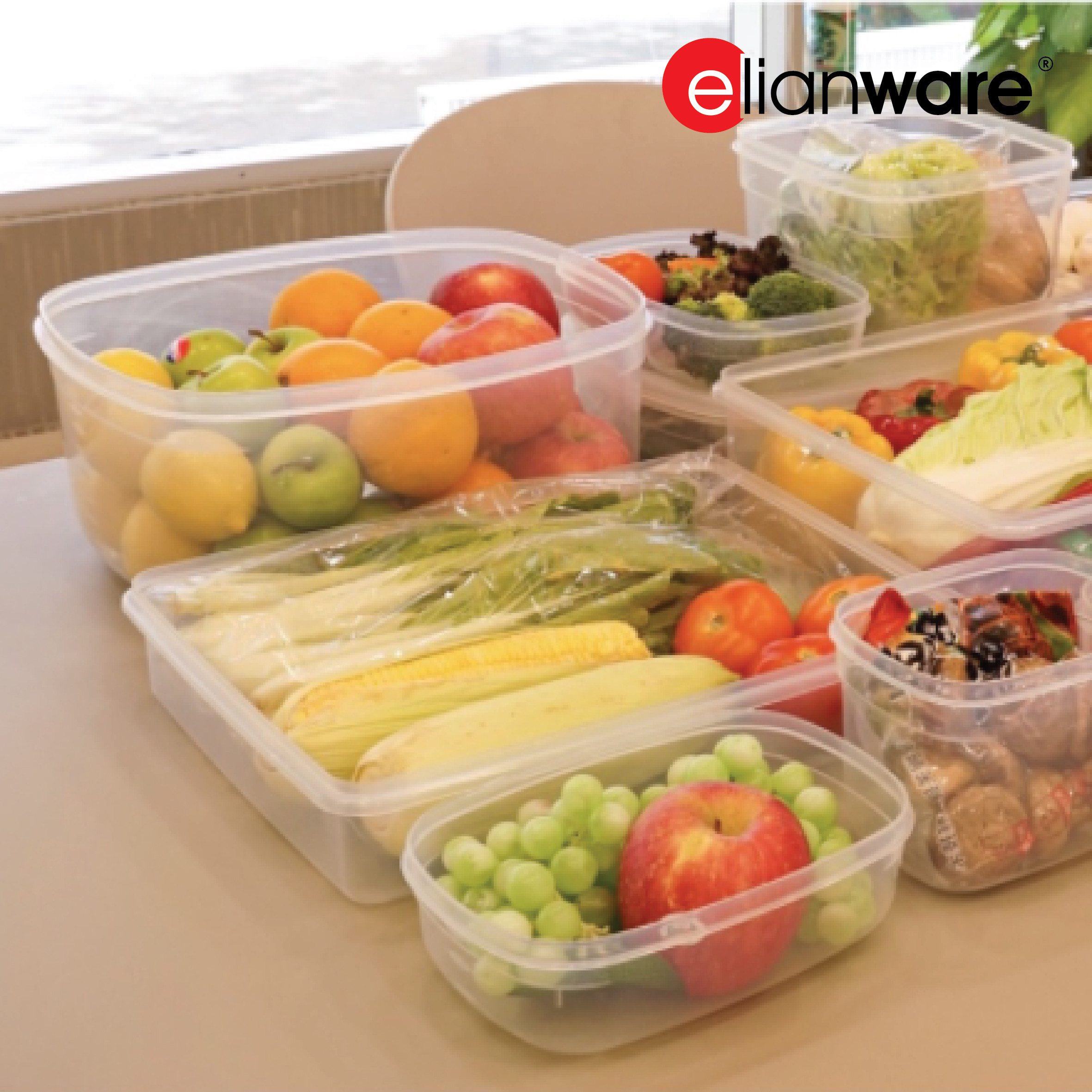ELIANWARE 4800ml Stackable Smart Handle Container,Multipurpose Storage Keeper,Bekas, E-1090/T - Image 7