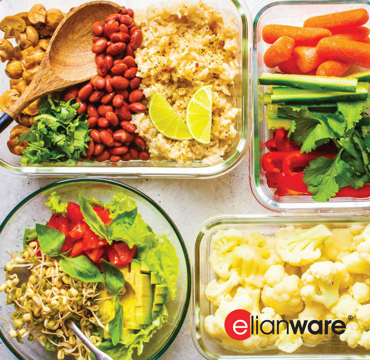 ELIANWARE 400/850/1650ml Borosilicate Glass Rect. Food Container, Airtight Bekas Makanan, E-1401, E-1402, E-1403 - Image 8