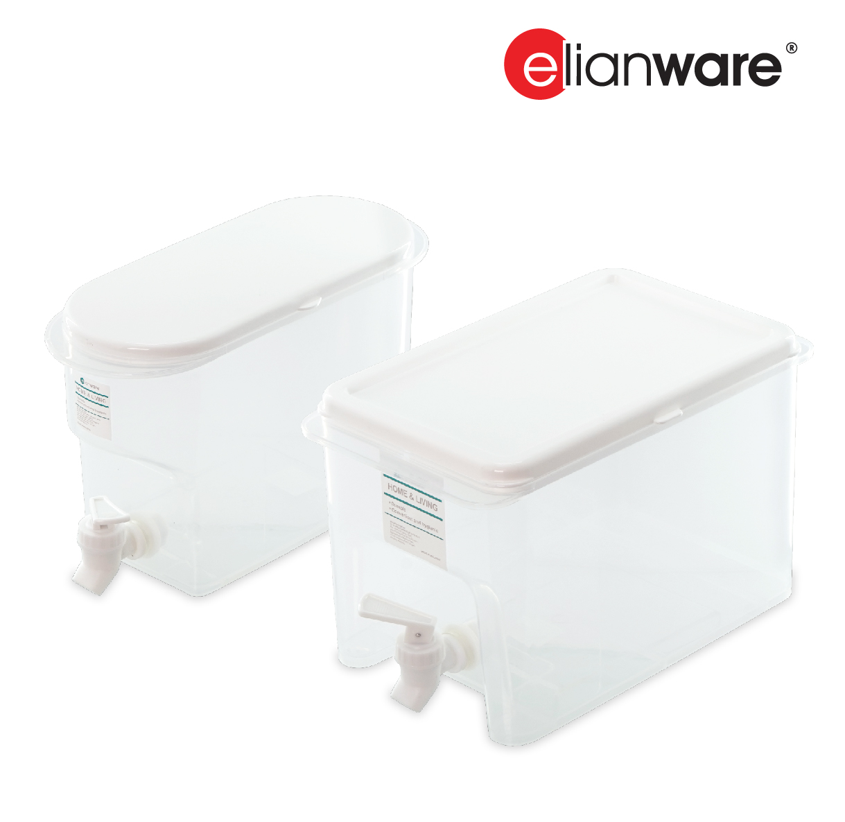 ELIANWARE 3.1/5Ltrs Water&Juice&Detergent Storage Dispenser,Water Cooler,Drink Jar,Bekas Air Tong,E-1515/WH, E-1516/WH - Image 4