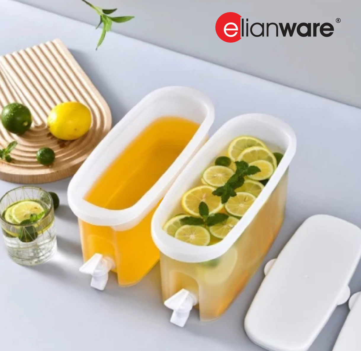 ELIANWARE 3.1/5Ltrs Water&Juice&Detergent Storage Dispenser,Water Cooler,Drink Jar,Bekas Air Tong,E-1515/WH, E-1516/WH - Image 8