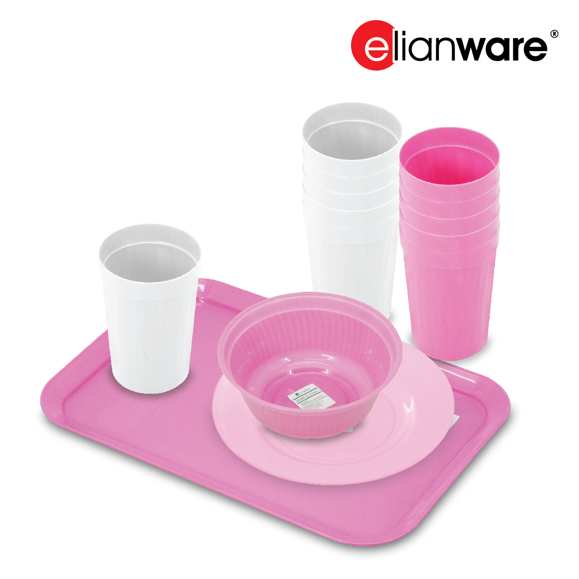 ELIANWARE OFFER PACK 20Pcs/Pack 7 Inch Reusable Multicolour Kenduri Party Dining Plate, Catering Pinggan, E-197 - Image 4