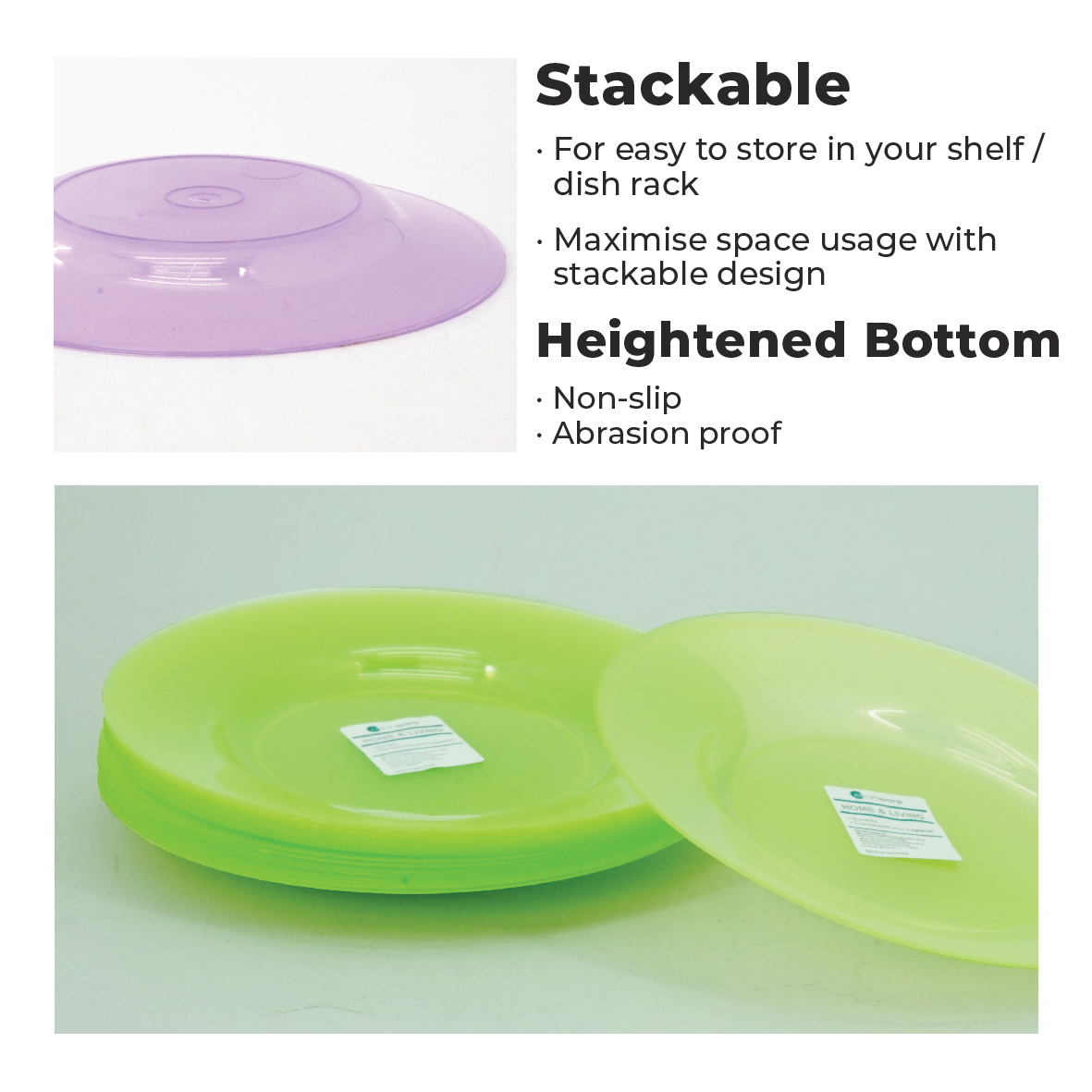 ELIANWARE OFFER PACK 20Pcs/Pack 7 Inch Reusable Multicolour Kenduri Party Dining Plate, Catering Pinggan, E-197 - Image 7