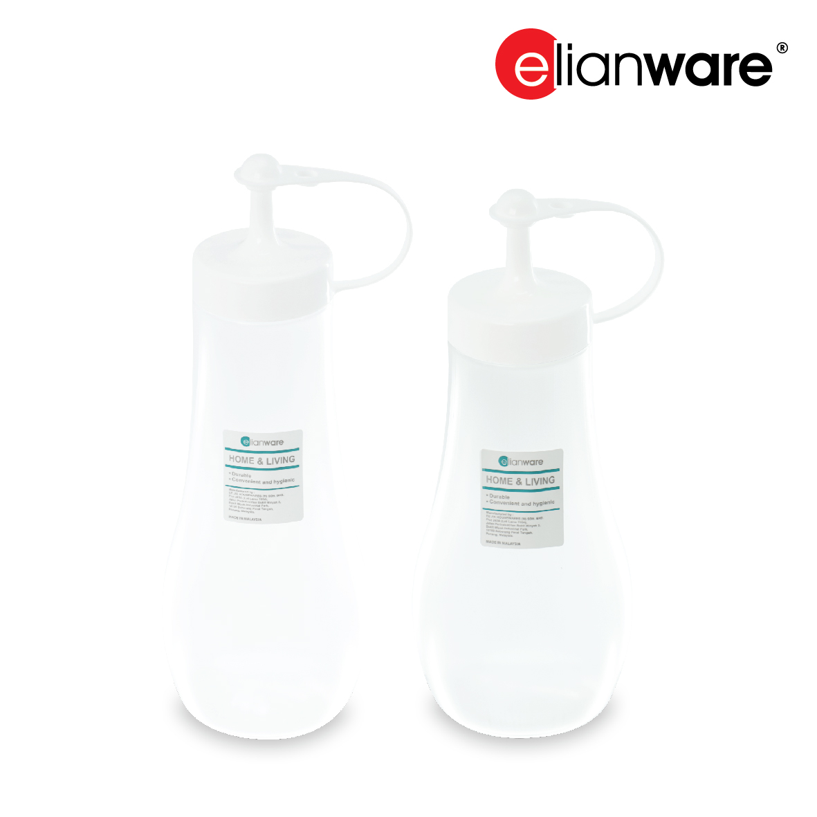 ELIANWARE 450/500ml Chili&Tomato Sauce Sauce Squeezer Bottle,Spice Soy Seasoning Bottle,Botol Sos&Rempah,E-923/WH,E-924/WH - Image 4