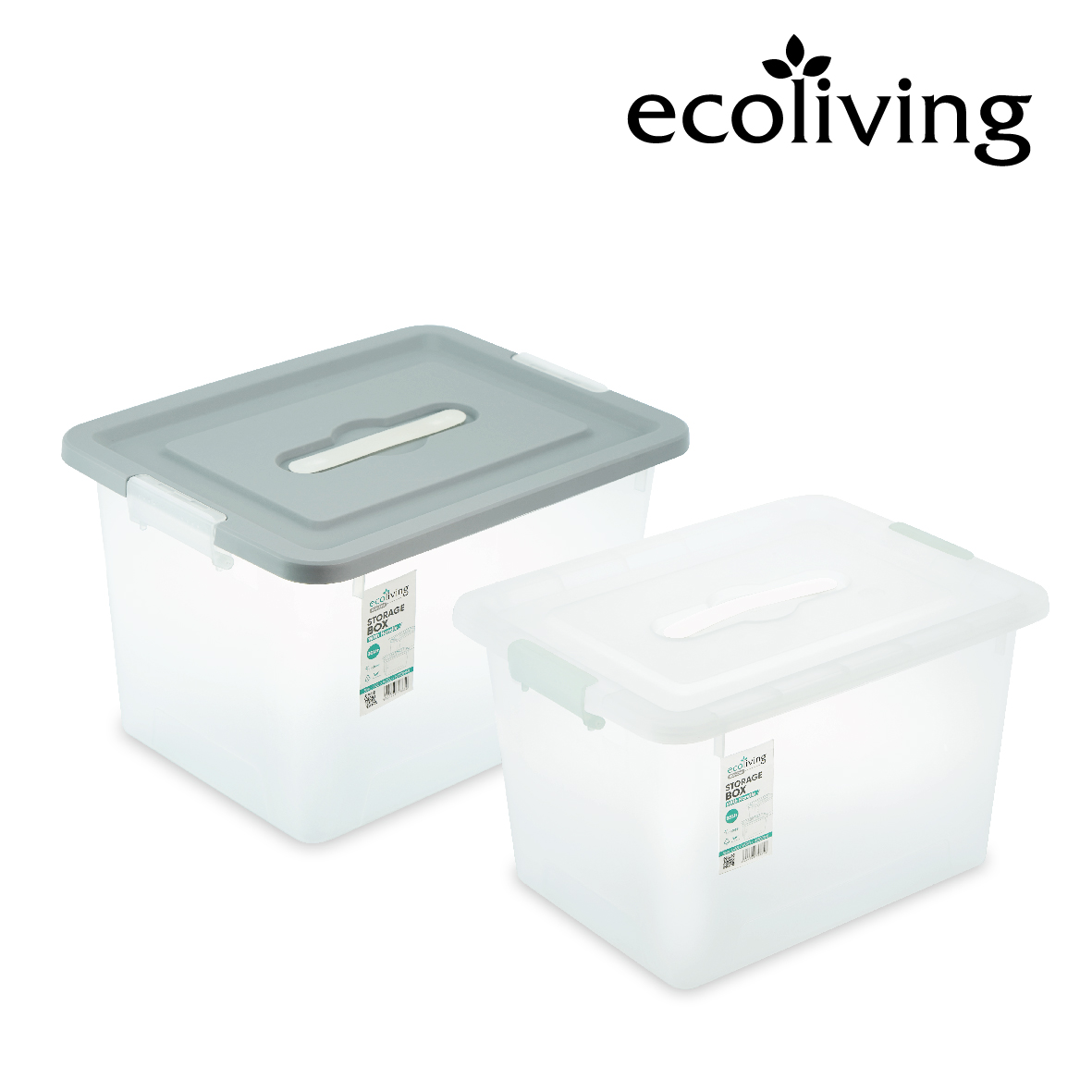 ECO LIVING CARTON DEAL 12Pcs/Pack 30Ltr Stackable Storage Box,Organizer,Kotak Penyimpanan, ECO-1261-12 - Image 3