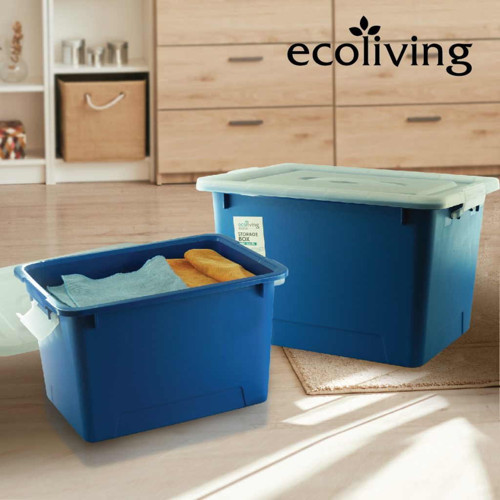 ECO LIVING 18/30Ltr Stackable Storage Box,Groovy Matte Multipurpose ...