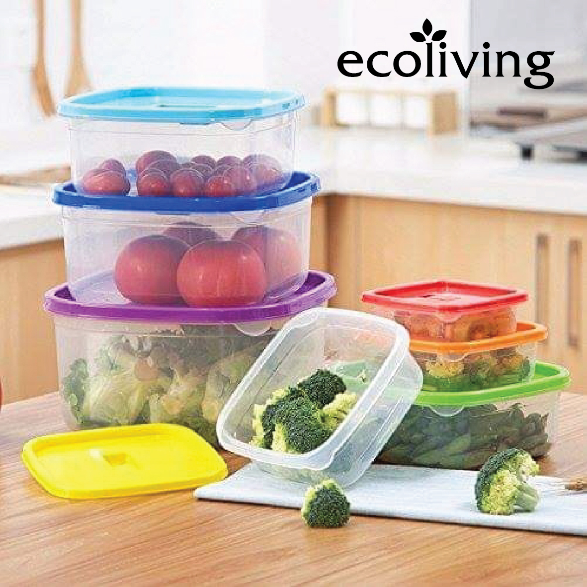 ECO LIVING CARTON DEAL 48Pcs/Pack 190mlx3 Square Stackable Food Keeper,Bekas Makanan,ECO-1305/3-48 - Image 7