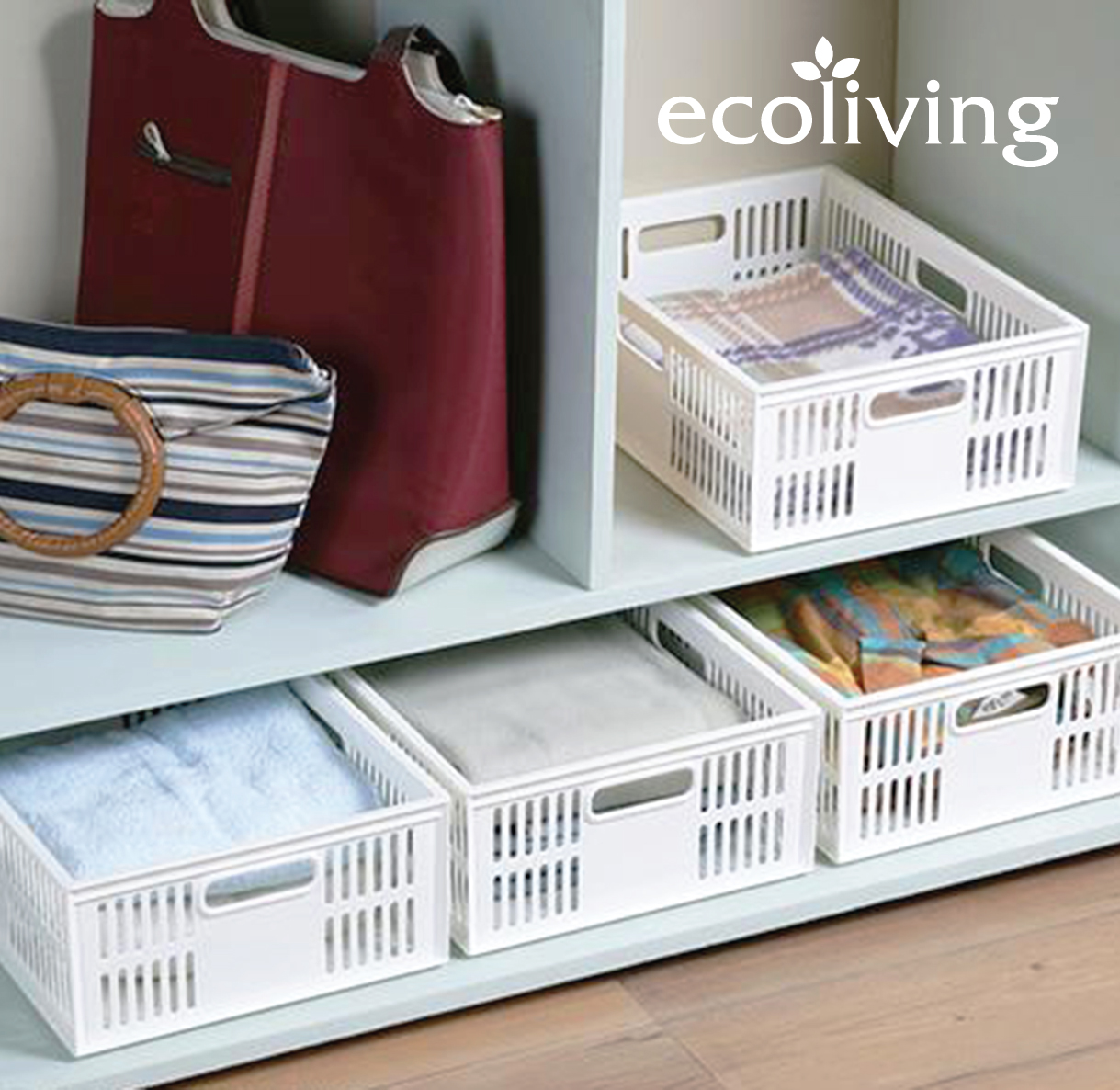 ECO LIVING Rect./Sq Stackable Storage Organizer Basket,Heavy Duty Stationery Tray,Bakul, ECO-1540 - Image 7