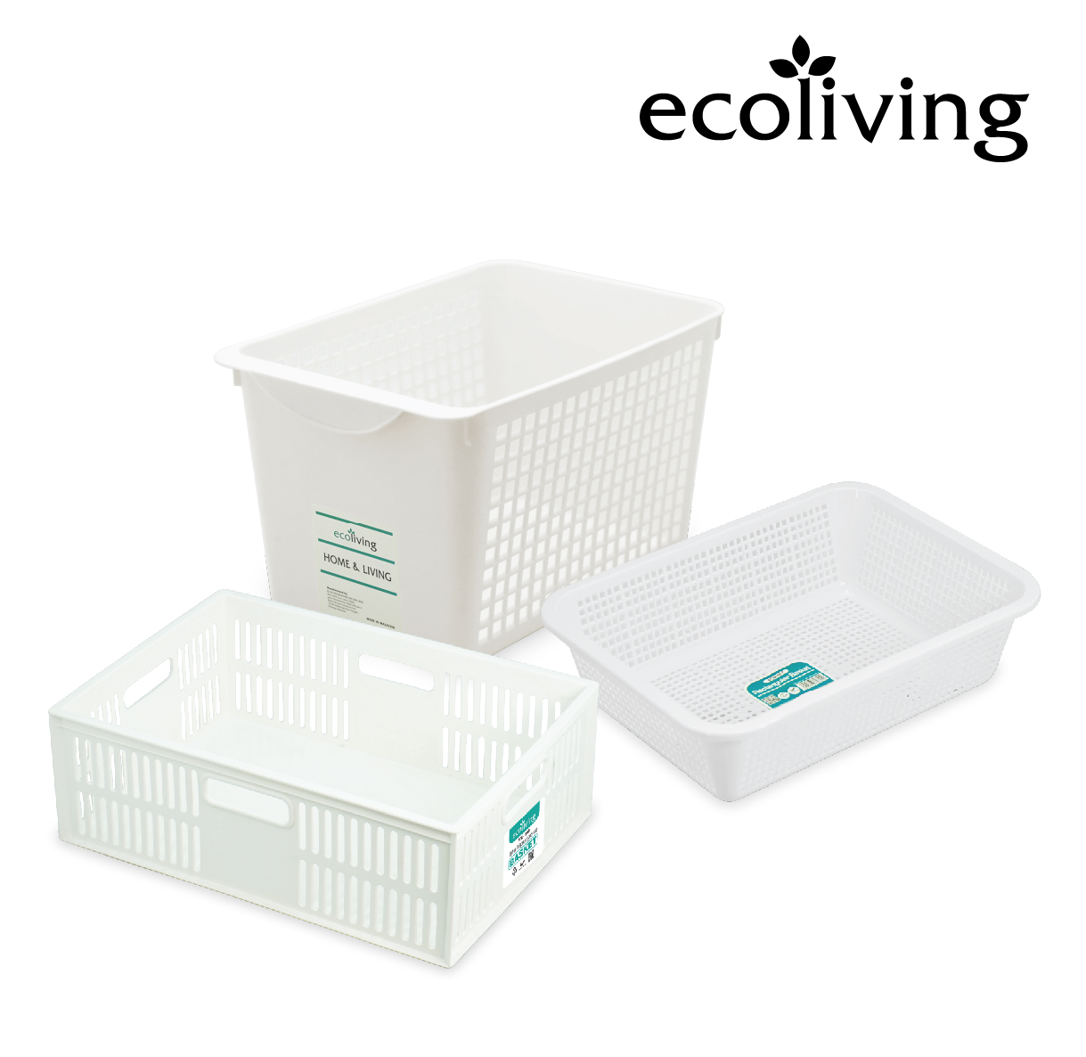 ECO LIVING Rect./Sq Stackable Storage Organizer Basket,Heavy Duty Stationery Tray,Bakul, ECO-1540 - Image 3