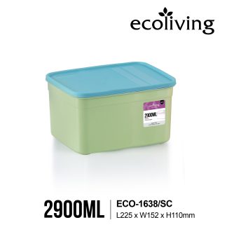 ECO LIVING 1900-4800ml Rectangle Airtight Freezer ECO Smart Keeper, Food Container, Bekas Makanan, ECO-1637,1638,1639/SC