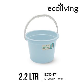 ECO LIVING 2.2/13.5/16.5Ltr Rd Water Pail Tong W/Handle,Air Baldi,Mop Pail , ECO-171, ECO-174, ECO-175