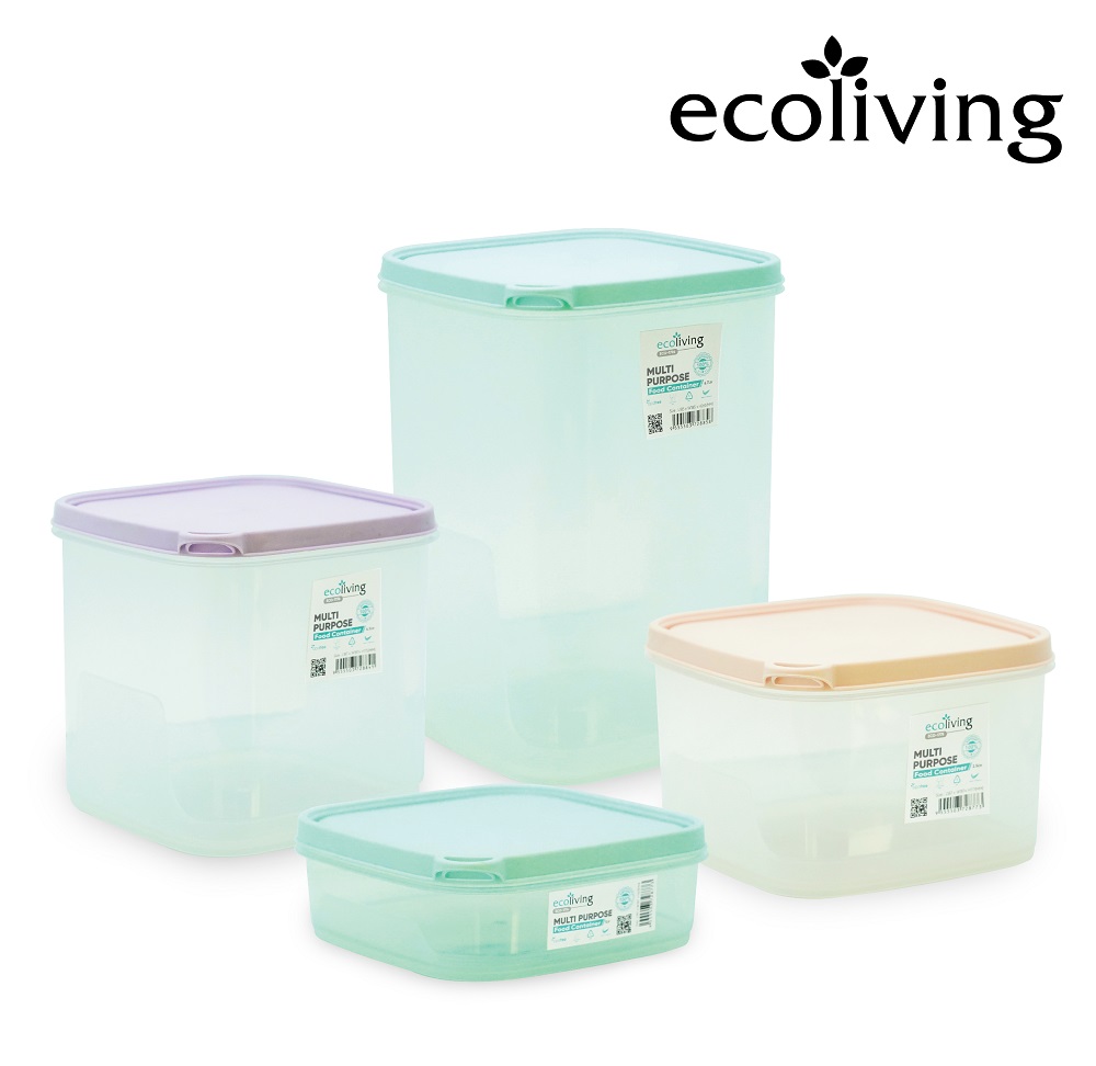 ECO LIVING Food Container With Square Shape,Airtight Food Storage, Bekas Makanan,ECO-1774,ECO-1775,ECO-1776,ECO-1794 - Image 4