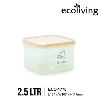 ECO LIVING Food Container With Square Shape,Airtight Food Storage, Bekas Makanan,ECO-1774,ECO-1775,ECO-1776,ECO-1794