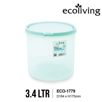 ECO LIVING Airtight Food Storage Container With Round Shape, Bekas Makanan, ECO-1777, ECO-1778, ECO-1779, ECO-1793