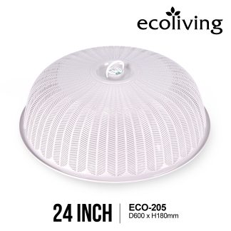 ECO LIVING 24 Inch Round Food Dish Cover W/Handle, Anti Flies Food Lid, Tudung Saji, ECO-205/WH,ECO-205/GY