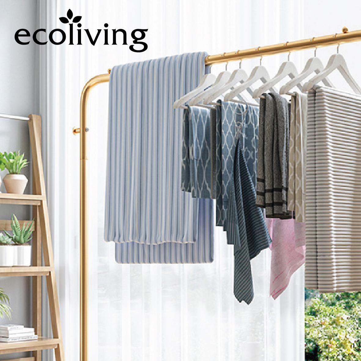 ECO LIVING CARTON DEAL 48Pcs/Pack Modern Twistable Head Clothes Hanger Set W/2 Side Hooks,Penyangkut Baju, ECO-23/6/WH-48, ECO-23/6/GY-48 - Image 7