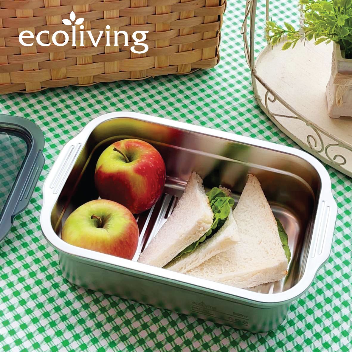 ECO LIVING 1600/2000ml ECO STEEL Airtight Stainless Steel Lunch Box With Handle, Bekas Makan, ECO-451, ECO-452 - Image 7