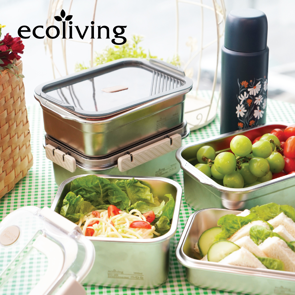 ECO LIVING 1600ml ECO STEEL Airtight Stainless Steel Lunch Box With Lock and Handle, Bekas Makan, ECO-455 - Image 6