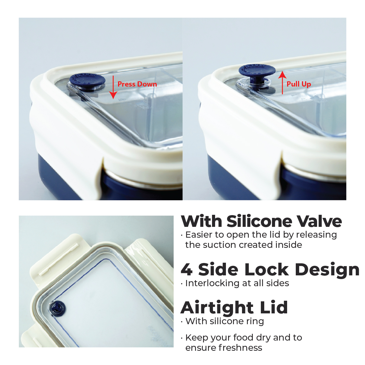 EPLAS OFFER PACK 2IN1 550+800ML S/Steel 316 Thermal Flask And Airtight S/Steel Lunch Box, EVS-550/ECO-461 - Image 7