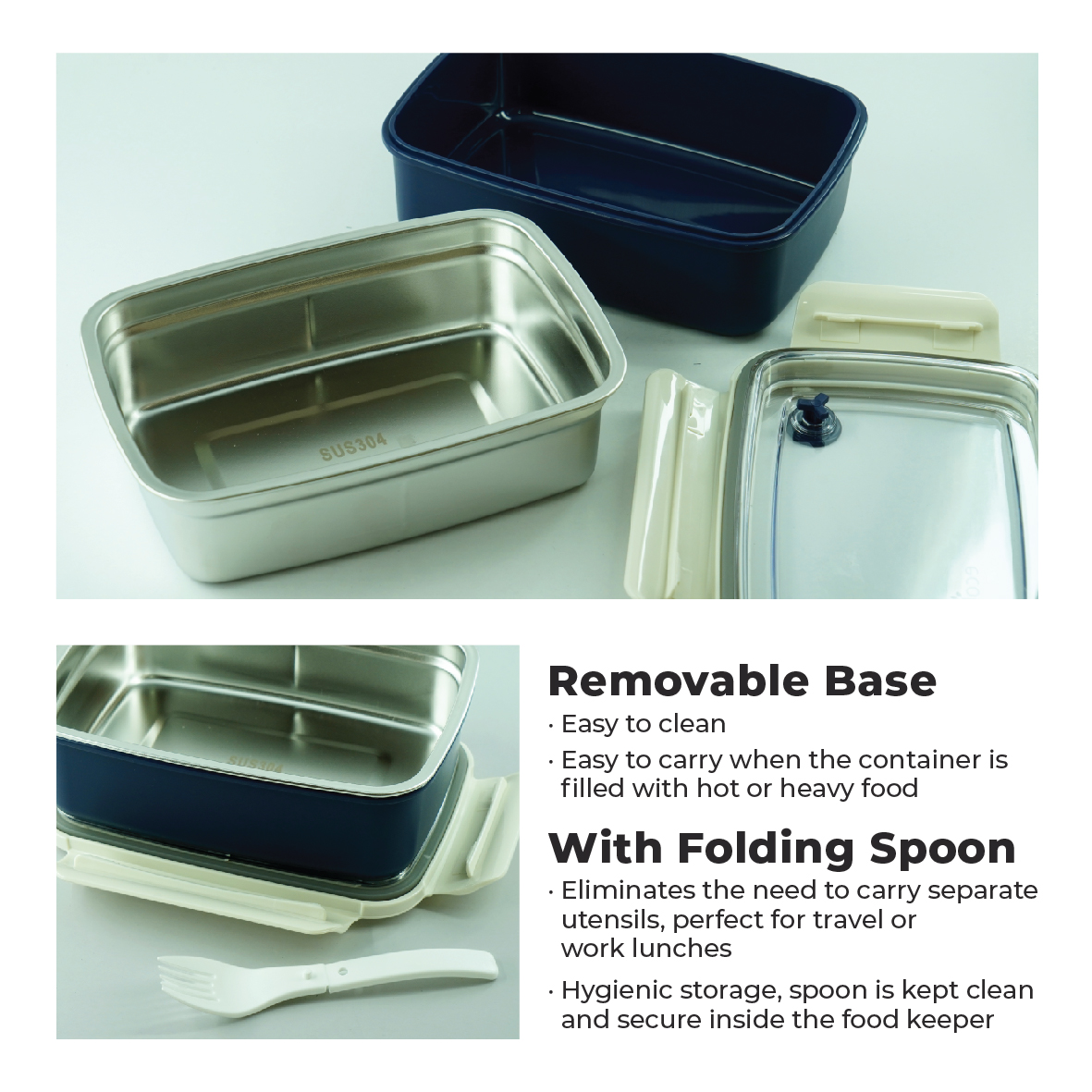 EPLAS OFFER PACK 2IN1 550+800ML S/Steel 316 Thermal Flask And Airtight S/Steel Lunch Box, EVS-550/ECO-461 - Image 5