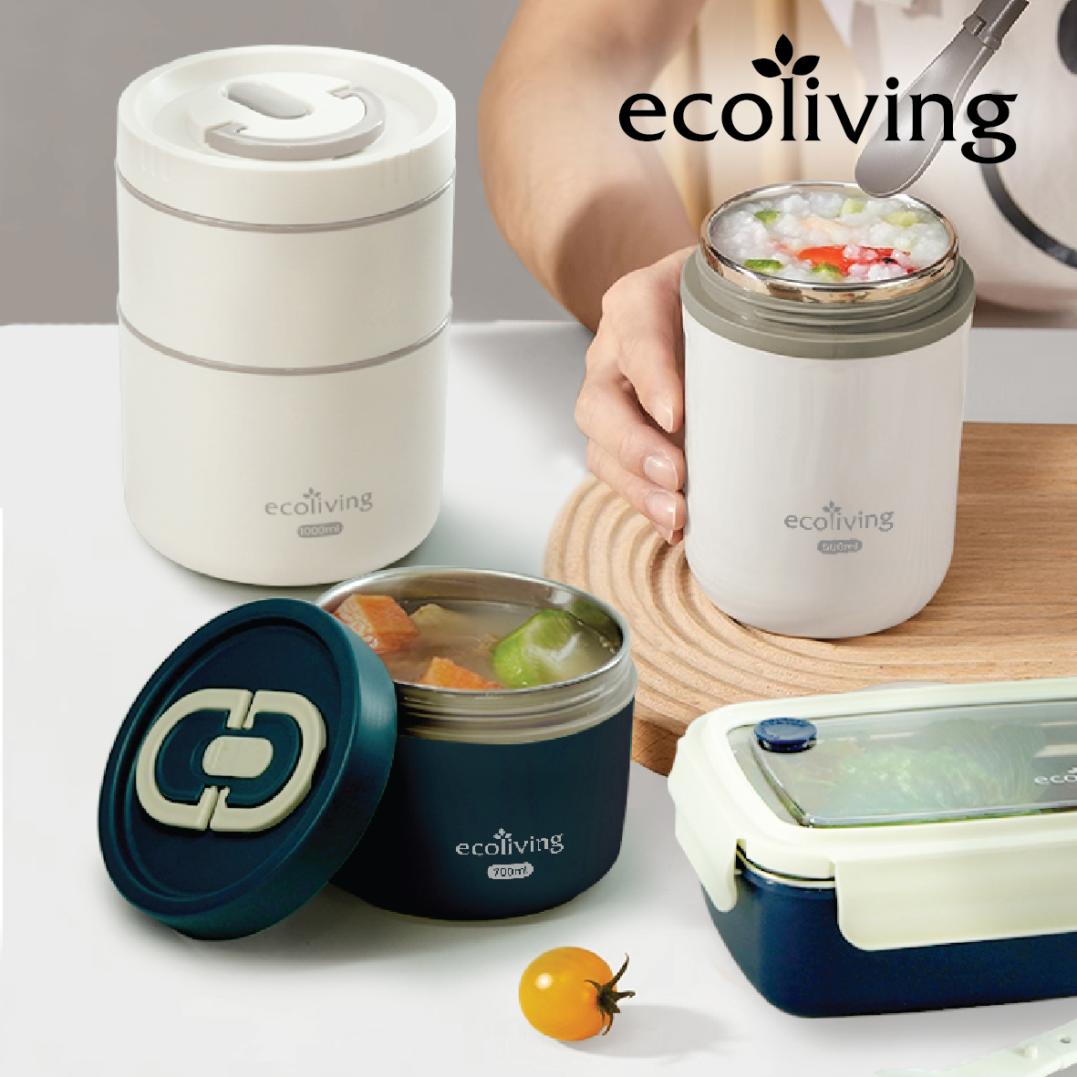 EPLAS OFFER PACK 2IN1 550+800ML S/Steel 316 Thermal Flask And Airtight S/Steel Lunch Box, EVS-550/ECO-461 - Image 8