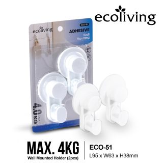 ECO LIVING Bathroom Strong Adhesive Wall-Mounted Holder, Roll Holder, Bathroom Storage Rack, ECO-51,2,3,4,5,6,7,8