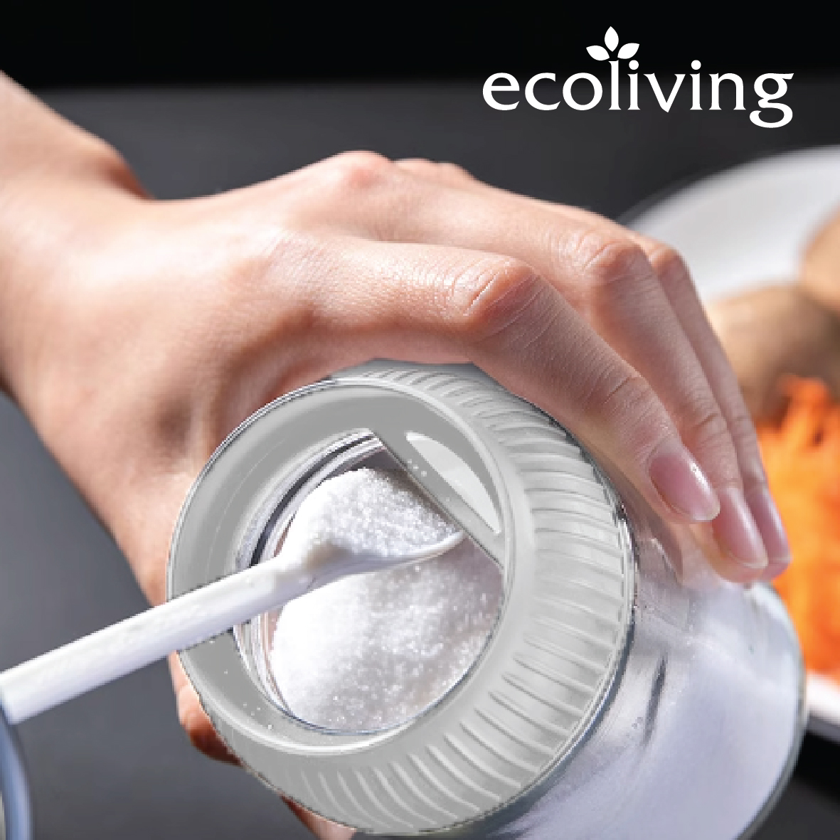 ECO LIVING 300ML Kitchen Glass Condiment Bottle With Spoon,Spice Seasoning Bottle,Bekas Rempah Ratus Bersudu, ECO-62 - Image 3
