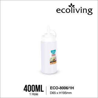 ECO LIVING 400-1000ml 1/3Hole Sauce Squeeze Bottle, Spice Soy Seasoning Bottle, Botol Sos & Rempah, ECO-8006,7,8/1H,3H