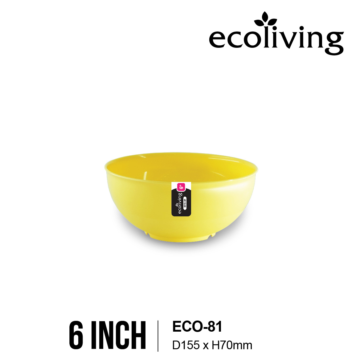 ECO LIVING 6/7 INCH Round Color Thick Bowl, Kitchen Tableware, Mangkuk Tebal Bulat Berwarna, ECO-81 ECO-82 - Image 5