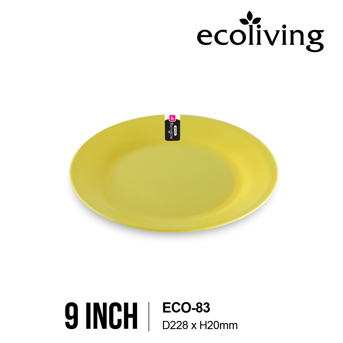ECO LIVING 9/10 INCH Colorful Thick Round Shallow Plate, Kitchen Tableware, Pinggan Tebal Bulat Berwarna, ECO-83 ECO-84 - Image 5