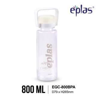 EPLAS GRAPHIC 600/800ml Water Bottle With Handle, Drinking Bottle, Water Tumbler, Botol Air, EGC-600BPA, EGC-800BPA