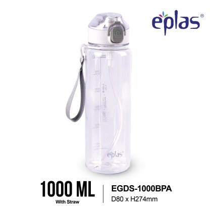 EPLAS MODERN 650/1000ml One Touch Multicolour Water Bottle W/Spring Buffer Straw&Strap,Botol Air,渐变色水瓶,EGDS-650BPA, EGDS-1000BPA