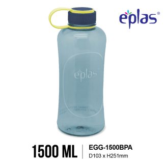 EPLAS MODERN 1150ml/1500ml Big Water Bottle With Handle, Water Tumbler, Botol Air, BPA Free, EGG-1150BPA, EGG-1500BPA