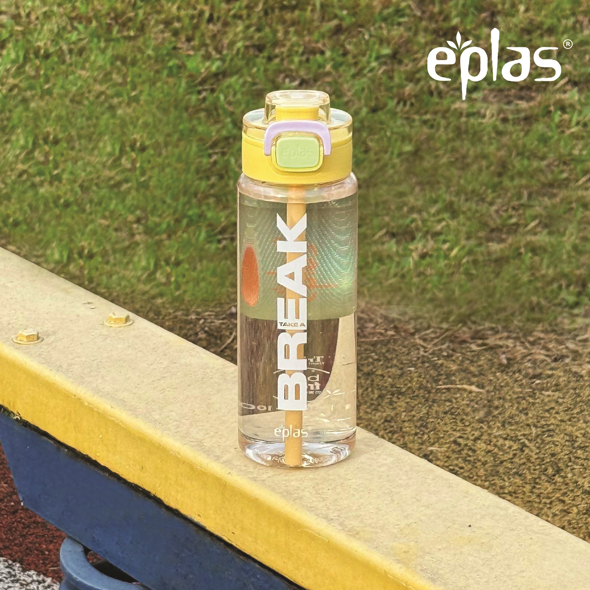EPLAS GRAPHIC 800ml 2 Way Spout One Touch Water Bottle W/Straw Handle&Safety Lock,Graphic Bottle,Botol Air,EGI-800BPA - Image 5