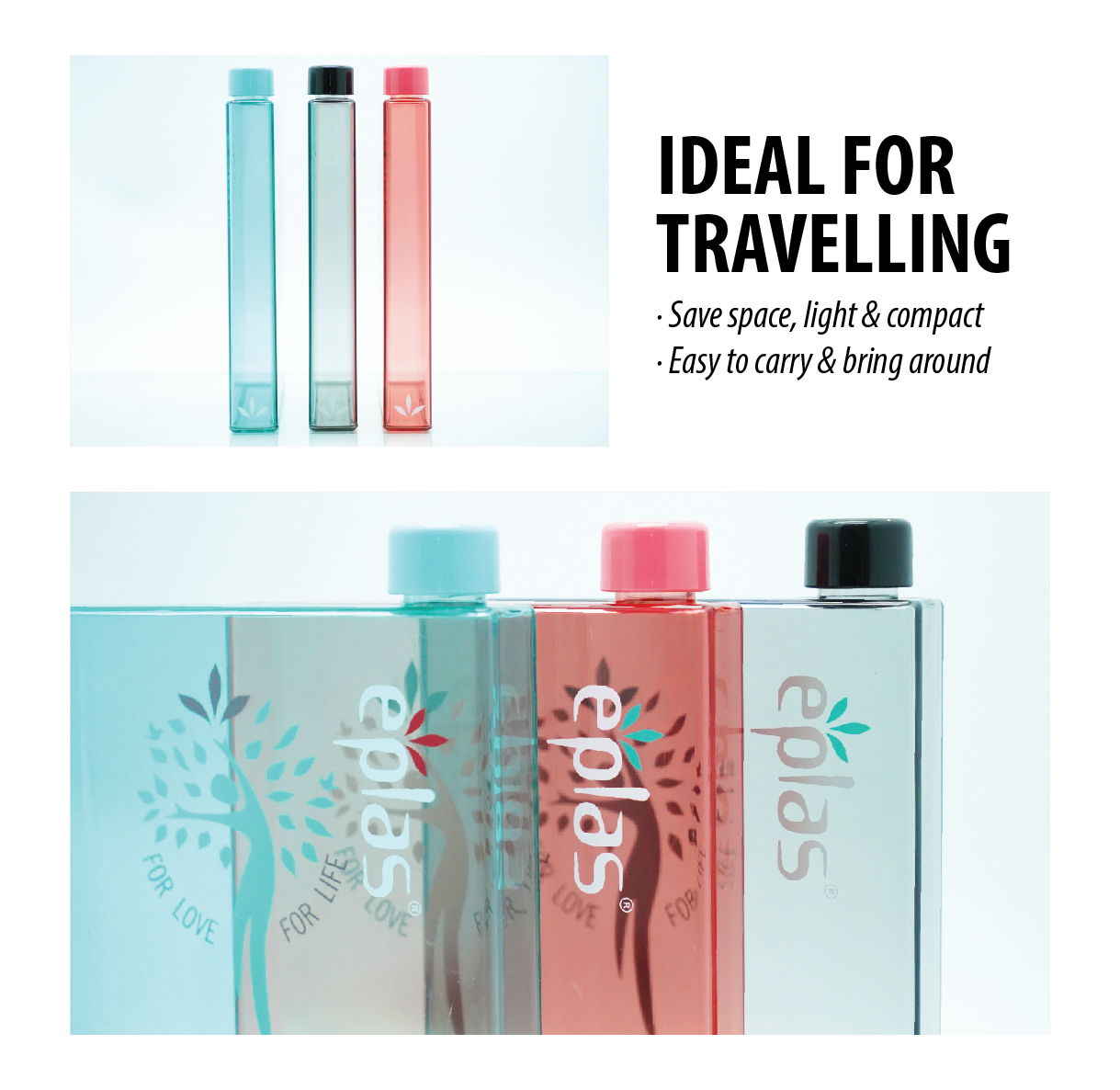 EPLAS MODERN 520/700ml Travel Water Bottle, Memo Bottle, Water Tumbler, Botol Air, BPA Free, EGN-520BPA, EGN-700BPA - Image 3