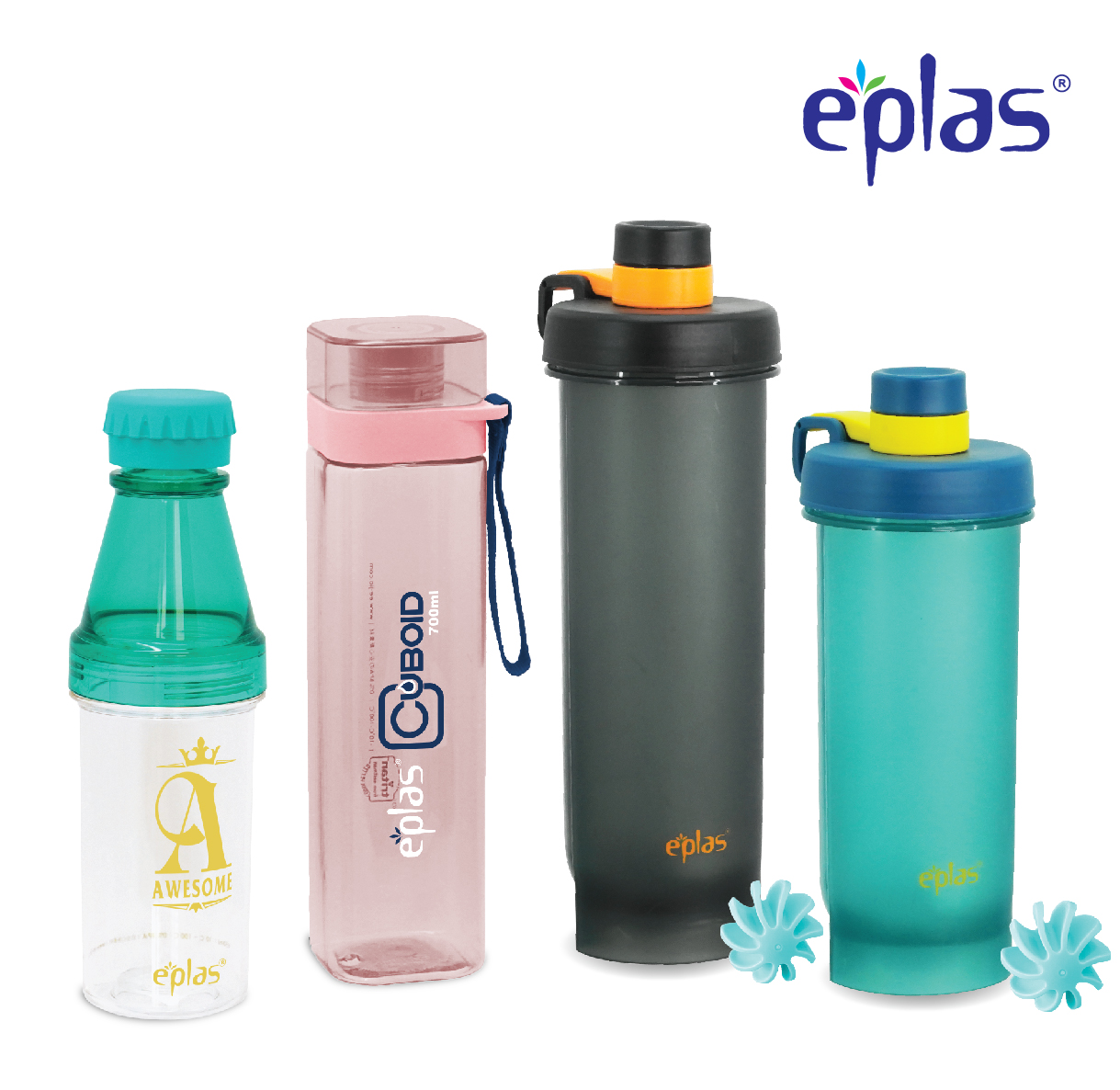 EPLAS MODERN Water Bottle With Shaker Ball, Shaker, Beaker, Water Tumbler, Botol Air, EGS-750PP, EGS-1000PP - Image 3