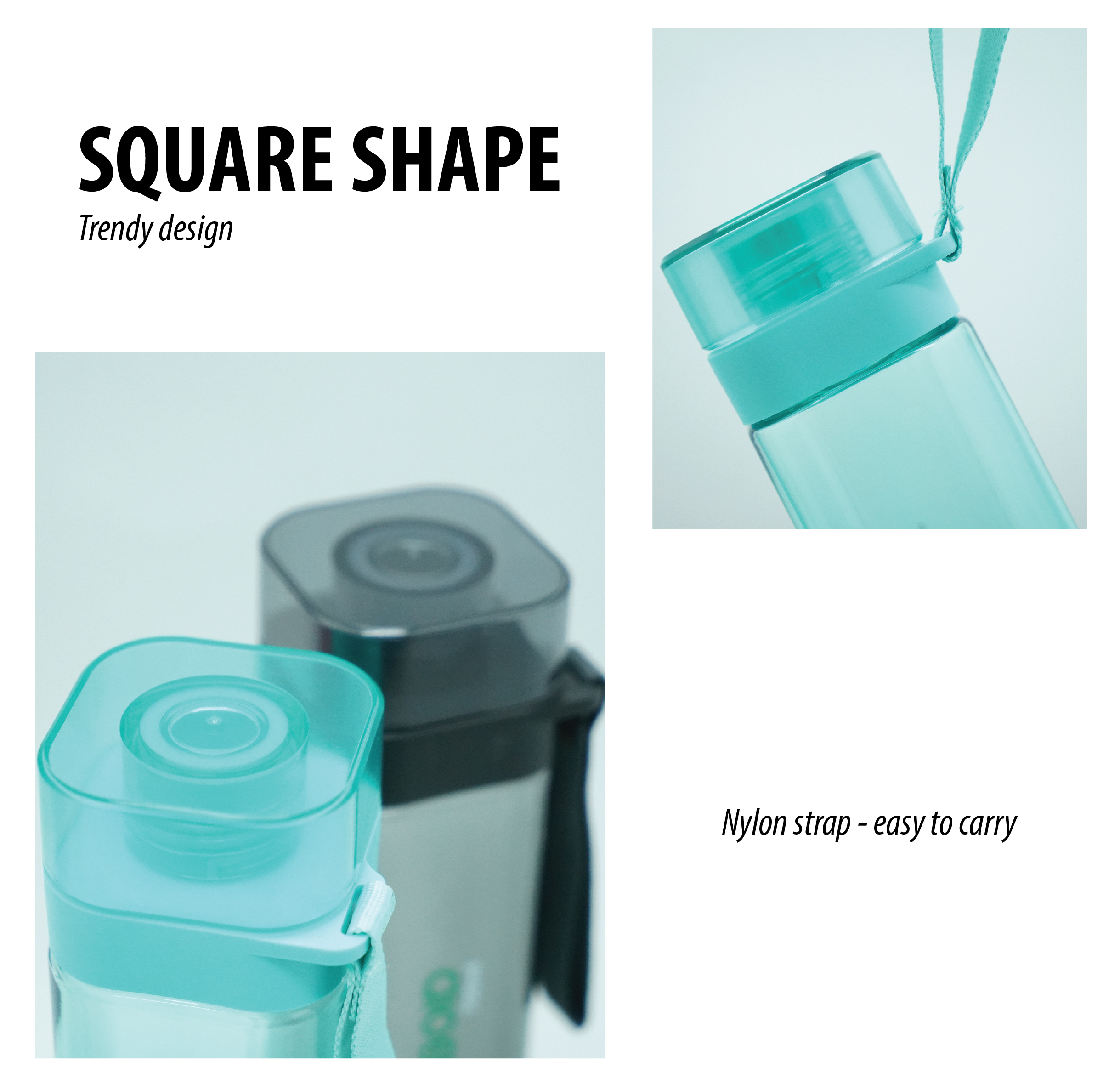 EPLAS MODERN Sport Water Bottle, Square Travel Bottle, Water Tumbler, Botol Air, EGSQ-400BPA,EGSQ-550BPA,EGSQ-700BPA/OD - Image 6