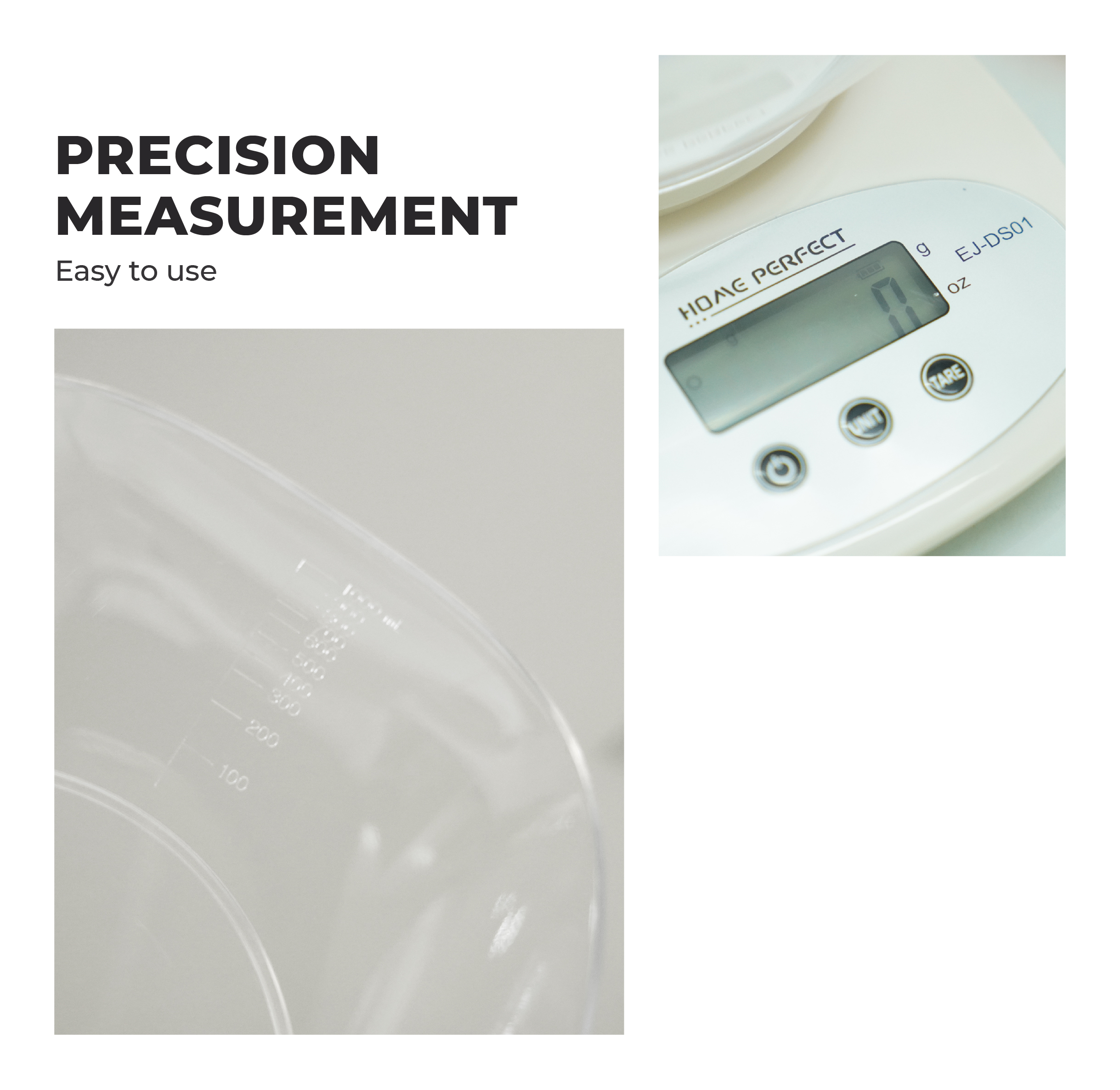 HOME PERFECT Kitchen Digital Electronic LCD Scale With Measuring Bowl (5 Kg), Multi-Function, Penimbang Dapur, EJ-DS01 - Image 8