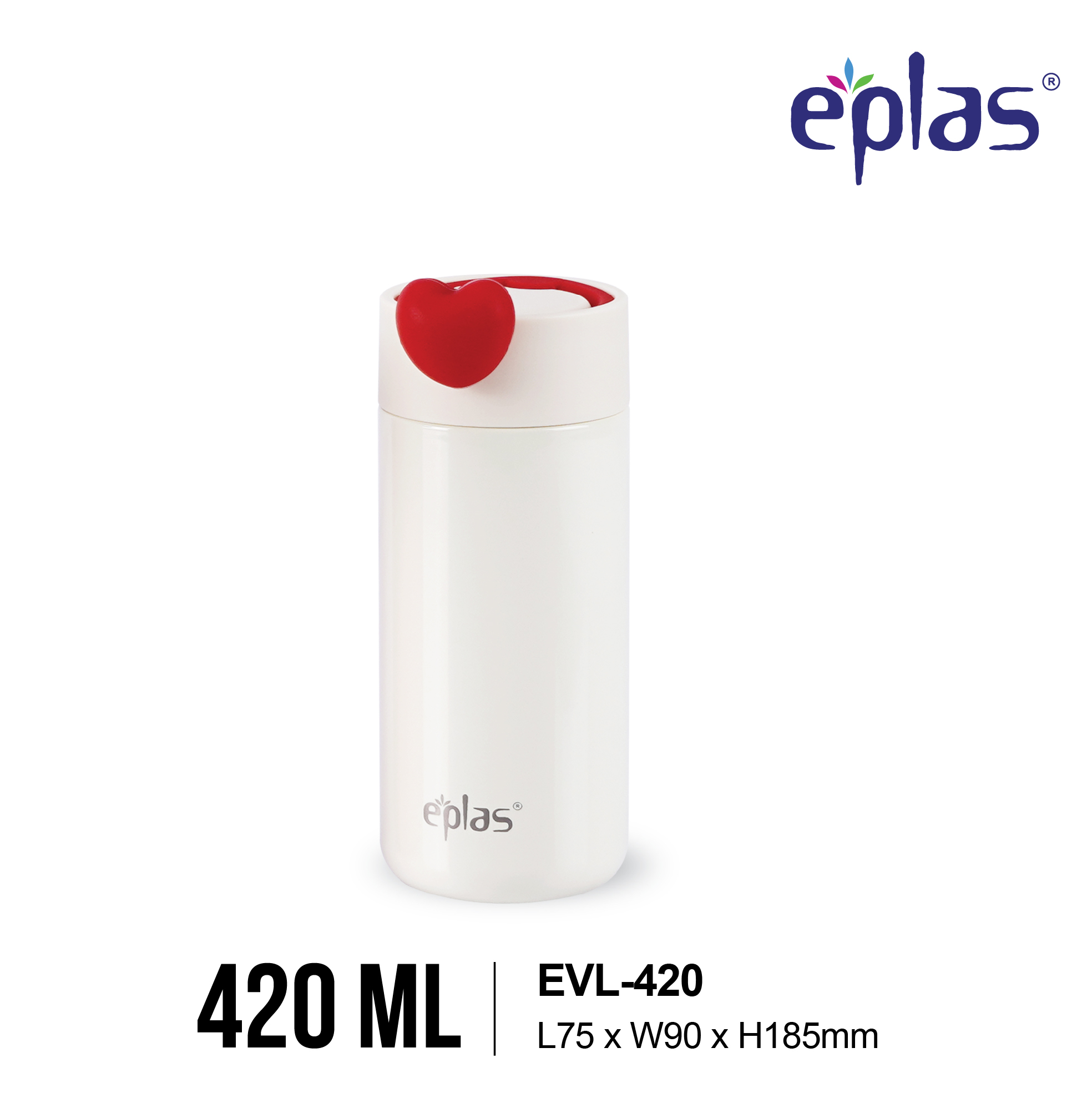 EPLAS THERMAL 420ML Macaron Love Handy Stainless Steel Thermal Bottle, Portable Flask Vacuum Bottle, Botol Terma,EVL-420 - Image 3