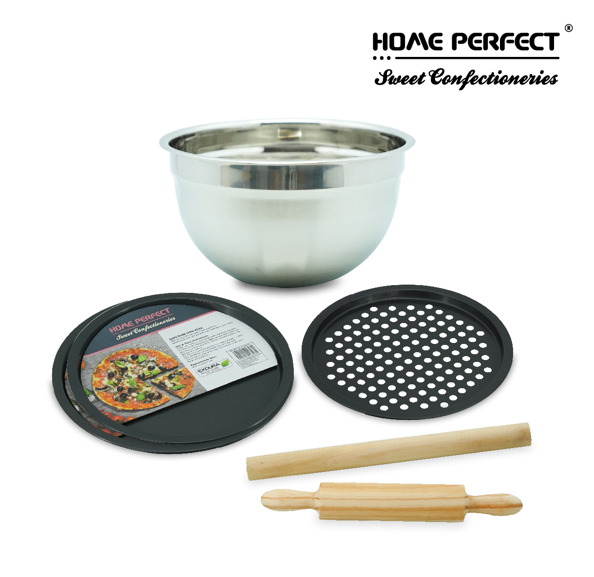 HOME PERFECT 9/10/11/13 Inch Non-Stick Crispy Pizza Pan With Hole,BK-P09H, BK-P10H, BK-P11H, BK-P13L - Image 3