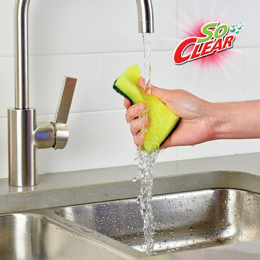Spons SO CLEAR HEAVY DUTY 1/2/4Pcs Non-Stick Scouring Sponge,Dish Wash,Spons ...