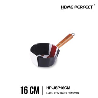 HOME PERFECT 16/18cm Non-Stick Fast Heat Covered/Open Sauce Pan W/Wooden Handle, Kuali Sos, HP-JSP16CM,HP-JCP18CM