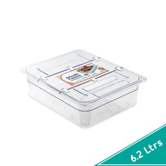 SUPERDEAL 4.3/6.2Ltrs Extra Deep Transparent Catering Food Storage W/Cover,Food Pan,Food Serving,Bekas Makanan,I-431,I-432