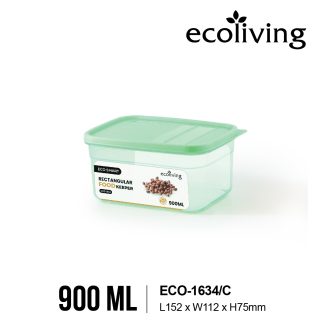 ECO LIVING 9/1.3/2.2L Rectangle Airtight Freezer ECO Smart Keeper, Food Container, Bekas Makanan, ECO-1634,1635,1636/C