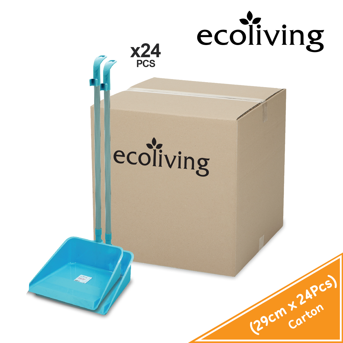 ECO LIVING CARTON DEAL 24Pcs/Pack Dustpan W/Hanging Hole,Sweeping Tools,Penyodok Sampah, ECO-179HD-24