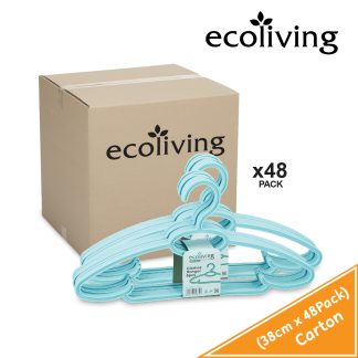 ECO LIVING CARTON DEAL 48Pcs/Pack Modern Clothes Hanger Set With 2 Side Hooks, Penyangkut Baju, ECO-22/6-48