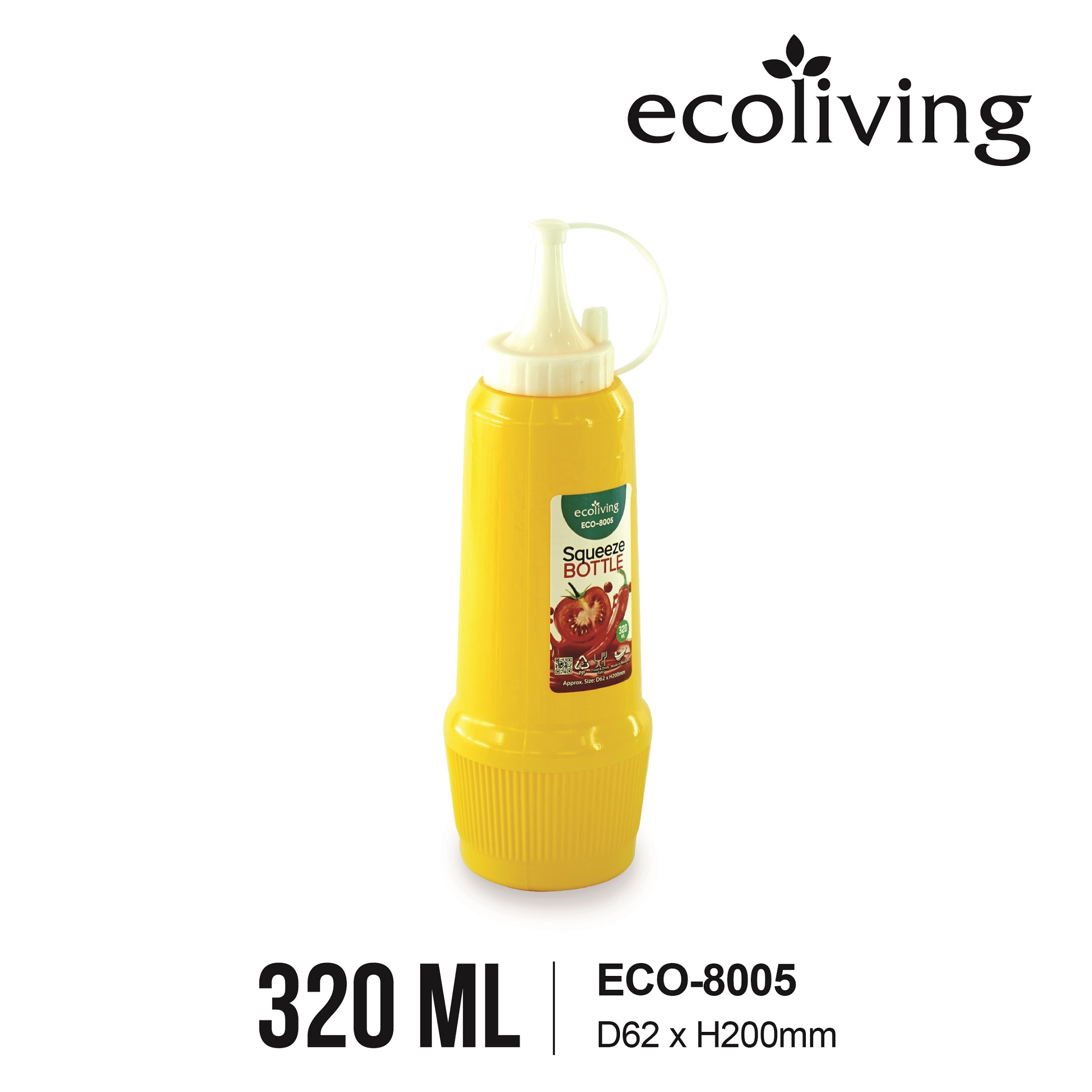 ECO LIVING 320ml Ketchup Tomato Sauce & Spice Bottle, Squeezer, Botol Sos & Rempah, ECO-8005 - Image 7