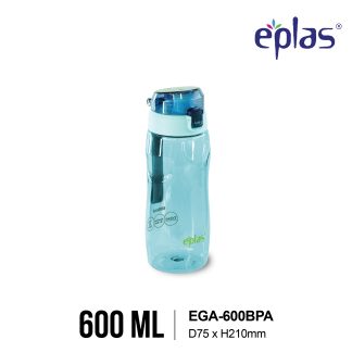 EPLAS MODERN 600/700ml Water Bottle W/Silicone Strap&Push Button,Lock Design Tumbler,Botol Air, EGA-600BPA, EGA-700BPA