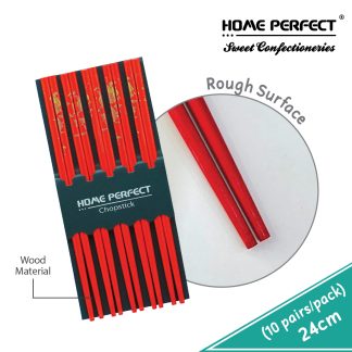 HOME PERFECT Chinese Modern Style Wooden Chopsticks (10pcs/pack), Reusable Non-Slip, EJ-TY20